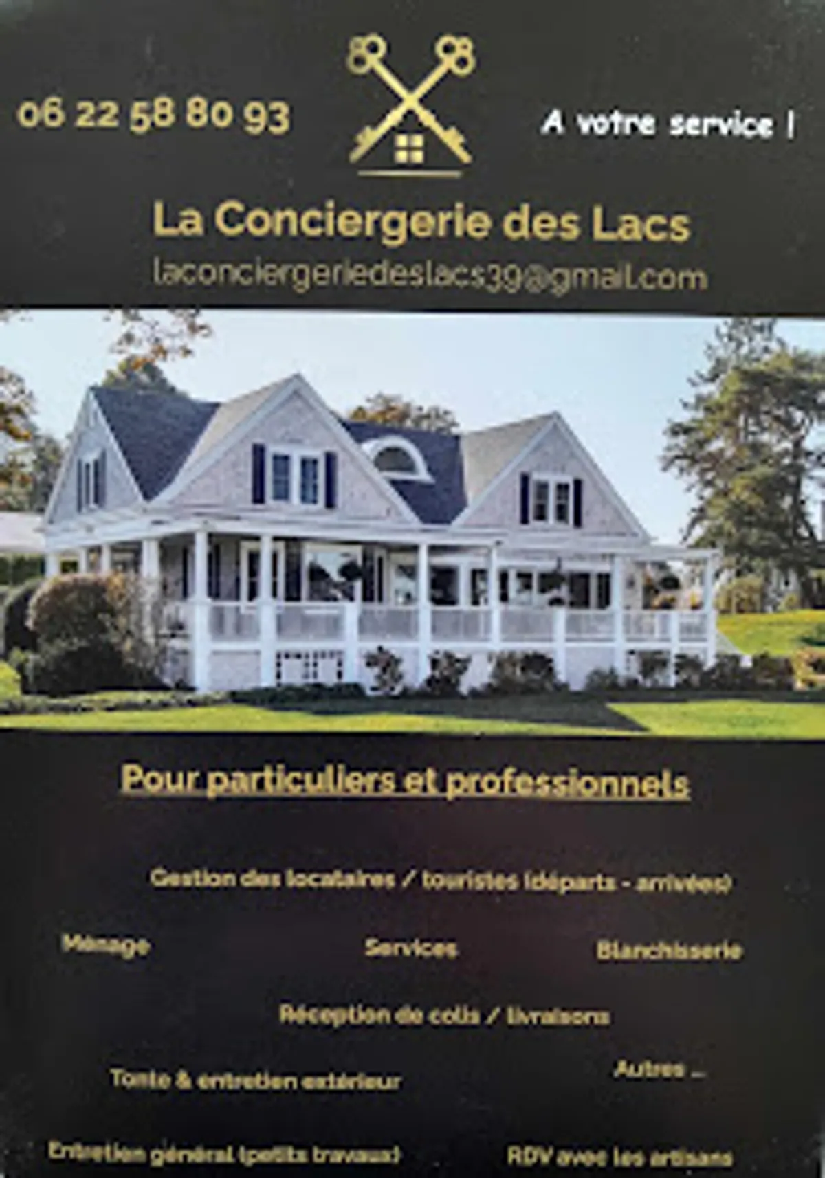 La Conciergerie des Lacs - Services de conciergerie pour des biens immobilier en location permanente ou saisonnière - Jura