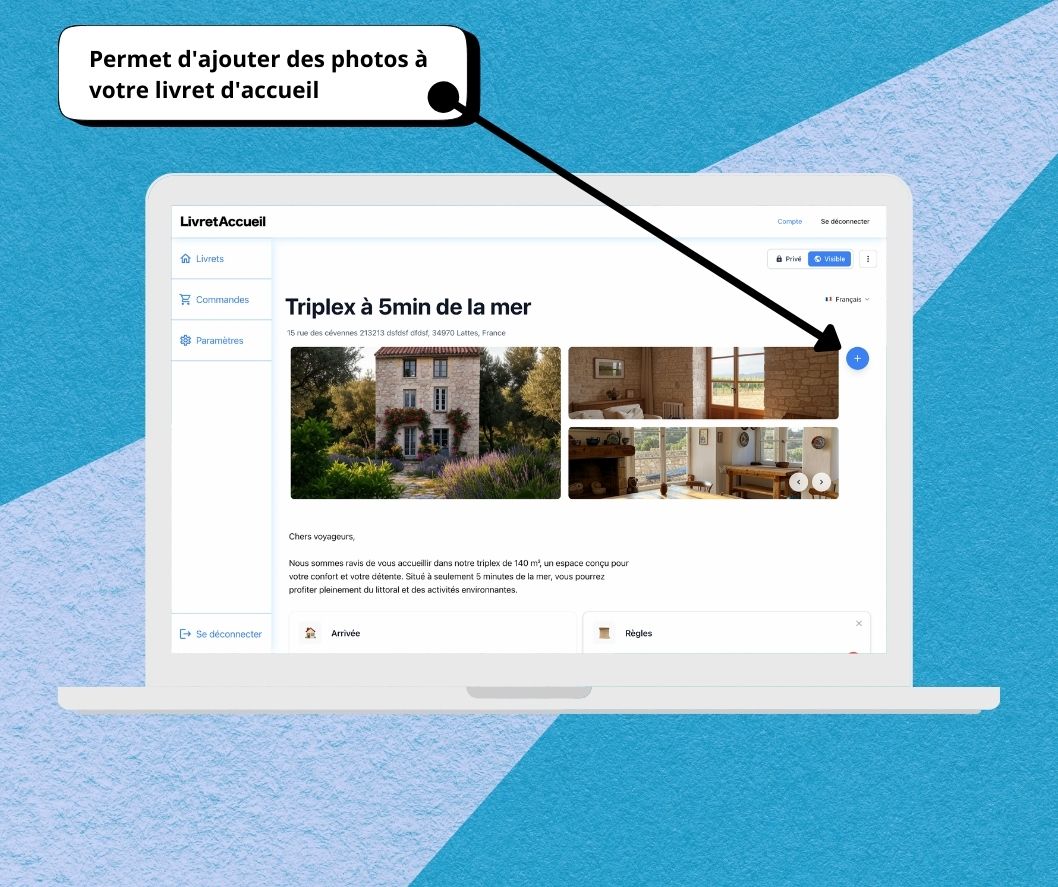 Ajoutez facilement des photos à votre livret