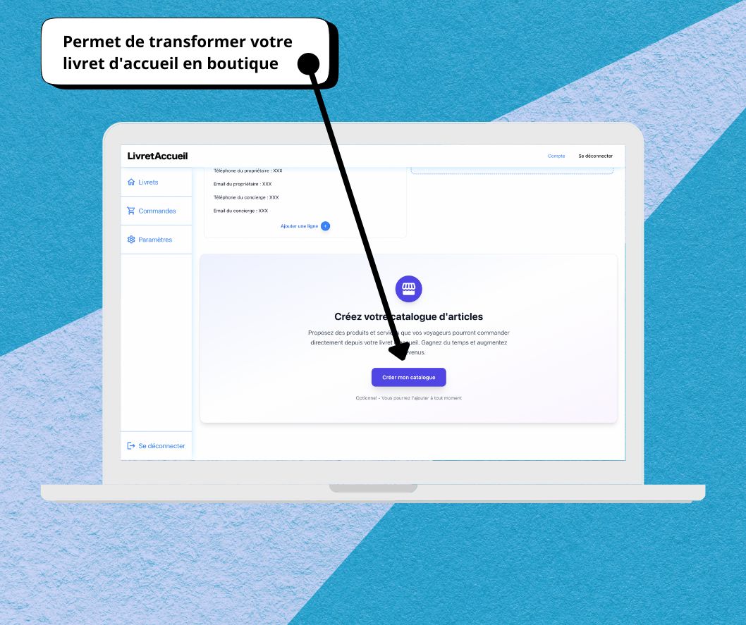 Activez la boutique depuis votre livret d'accueil
